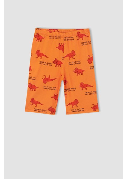 Erkek Çocuk Dinozor Desenli Kısa Kollu Pamuklu Pijama Takım X3653A622SP modelleri