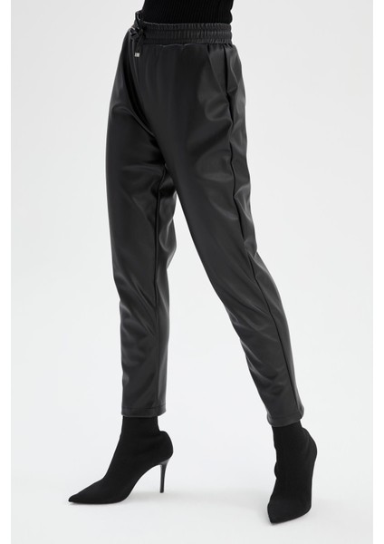 Suni Deri Beli Bağcıklı Jogger Pantolon V8072Az21Wn fiyatları