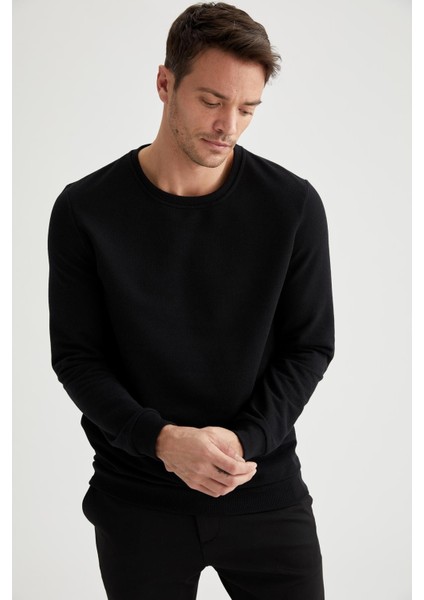 Regular Fit Bisiklet Yaka Basic Sweatshirt M7851AZ20SP indirimleri
