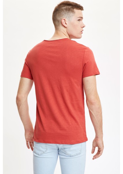 Slim Fit V Yaka Basic Kısa Kollu Tişört M4791AZ20SP indirimleri