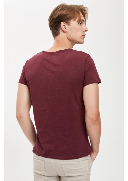 Slim Fit V Yaka Basic Kısa Kollu Tişört M4791AZ20SP fırsatları