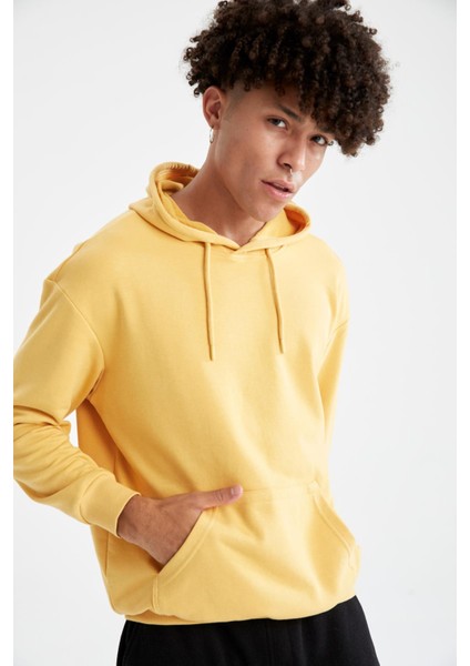 Oversize Fit Kapüşonlu Sweatshirt