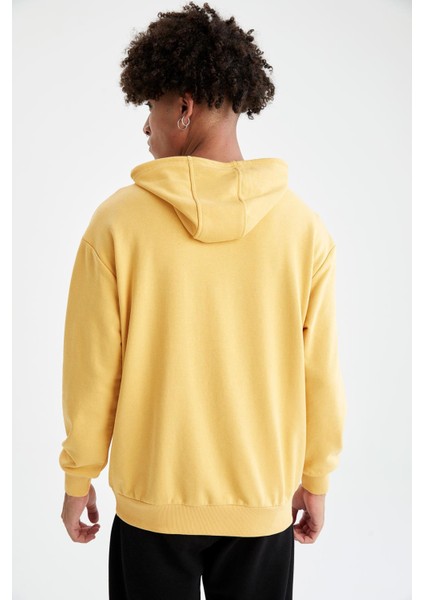 Oversize Fit Kapüşonlu Sweatshirt
