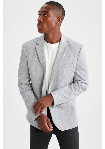 Slim Fit Dokulu Blazer Ceket N0503AZ21AU