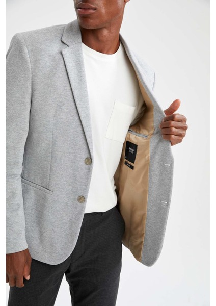 Slim Fit Dokulu Blazer Ceket N0503AZ21AU fırsatları