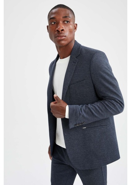 Slim Fit Dokulu Blazer Ceket N0503AZ21AU