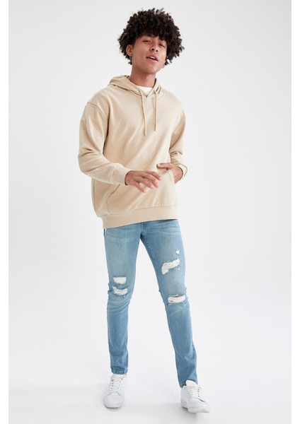 Oversize Fit Kapüşonlu Basic Pamuklu İçi Yumuşak Tüylü Sweatshirt R4669AZ21AU fiyatları