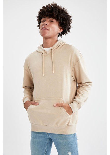 Oversize Fit Kapüşonlu Basic Pamuklu İçi Yumuşak Tüylü Sweatshirt R4669AZ21AU modelleri