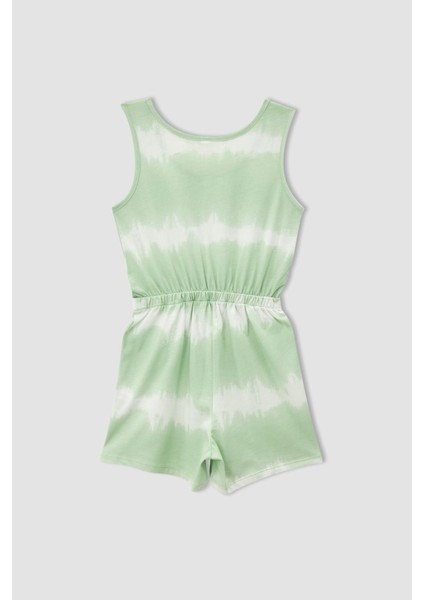 Kız Çocuk Batik Desenli Askılı Kısa Tulum V6605A621HS fırsatları