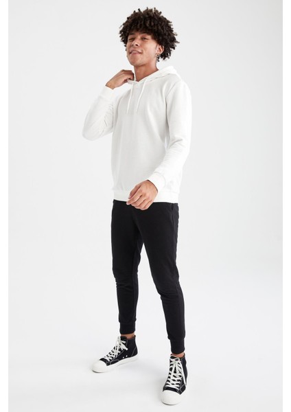 Regular Fit Kapüşonlu Uzun Kollu Pamuklu Sweatshirt V5295AZ21AU