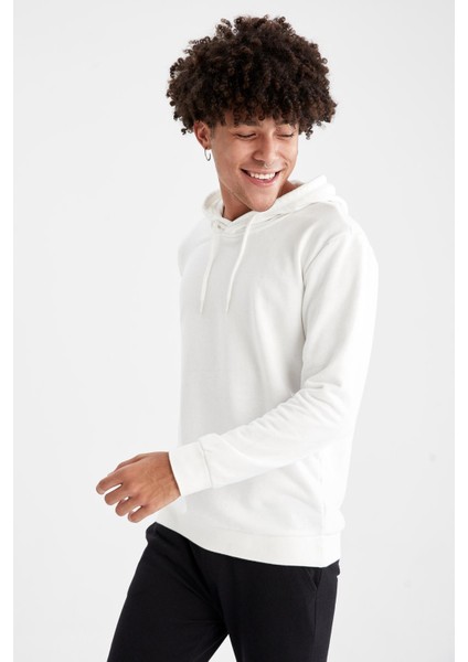 Regular Fit Kapüşonlu Uzun Kollu Pamuklu Sweatshirt V5295AZ21AU