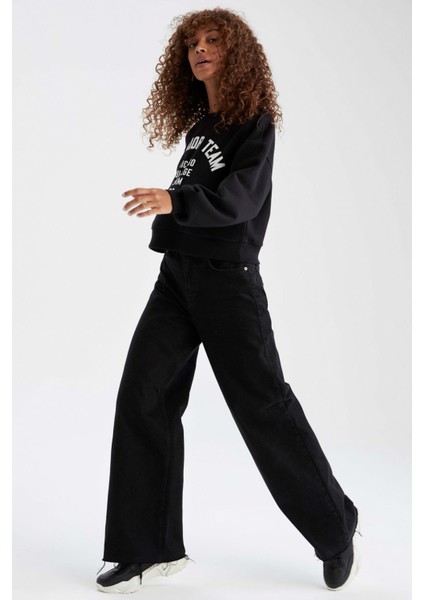 Regular Fit Bisiklet Yaka Uzun Kollu Sweatshirt V1786AZ21AU fiyatları