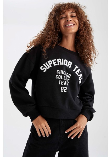 Regular Fit Bisiklet Yaka Uzun Kollu Sweatshirt V1786AZ21AU modelleri