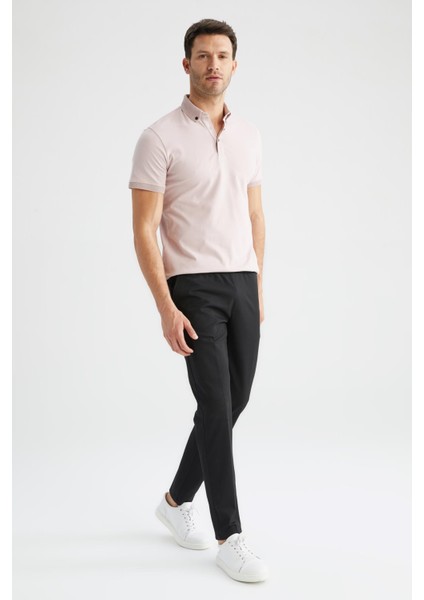 Slim Fit Polo Yaka Basic Kısa Kollu Pamuklu Tişört T5259AZ22SP