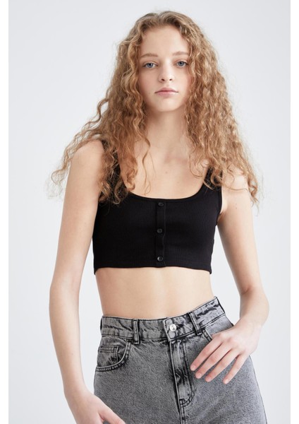 Coool Askılı Pamuklu Düğmeli Crop Top V8053AZ22SM modelleri