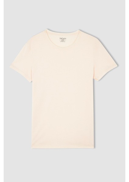 Slim Fit Bisiklet Yaka Basic Kısa Kollu Pamuklu Tişört M4790AZ22SP
