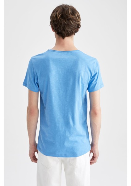 Slim Fit V Yaka Basic Kısa Kollu %100 Pamuk Tişört M4791AZ22SP indirimleri