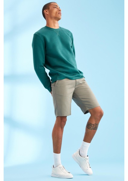 Regular Fit Bisiklet Yaka Basic Pamuklu Sweatshirt T3777AZ21WN