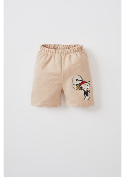 Erkek Bebek Snoopy Sweatshirt Kumaşı Şort X3547A222SM