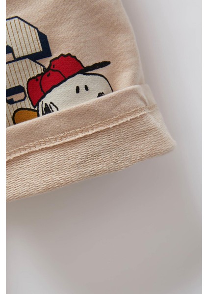 Erkek Bebek Snoopy Sweatshirt Kumaşı Şort X3547A222SM