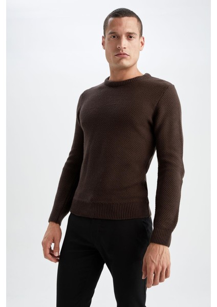Slim Fit Bisiklet Yaka Kazak X5157AZ22WN
