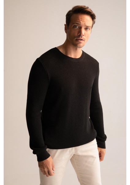 Regular Fit Bisiklet Yaka Triko Kazak U5140AZ22WN