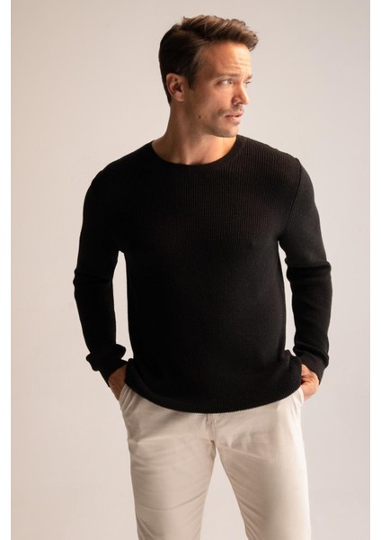 Regular Fit Bisiklet Yaka Triko Kazak U5140AZ22WN modelleri