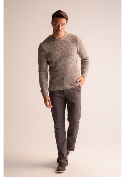 Regular Fit Bisiklet Yaka Triko Kazak N9902AZ22WN fiyatları