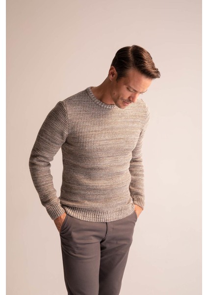 Regular Fit Bisiklet Yaka Triko Kazak N9902AZ22WN modelleri