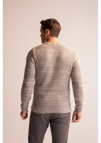 Regular Fit Bisiklet Yaka Triko Kazak N9902AZ22WN indirimleri