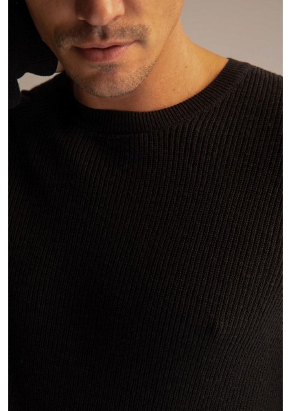 Regular Fit Bisiklet Yaka Triko Kazak U5140AZ22WN indirimleri