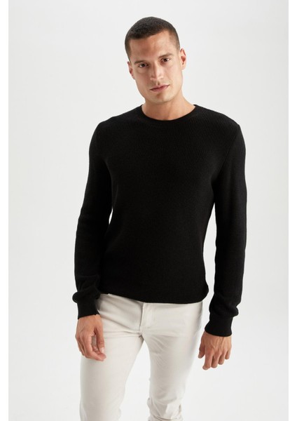 Regular Fit Bisiklet Yaka Triko Kazak U5140AZ22WN