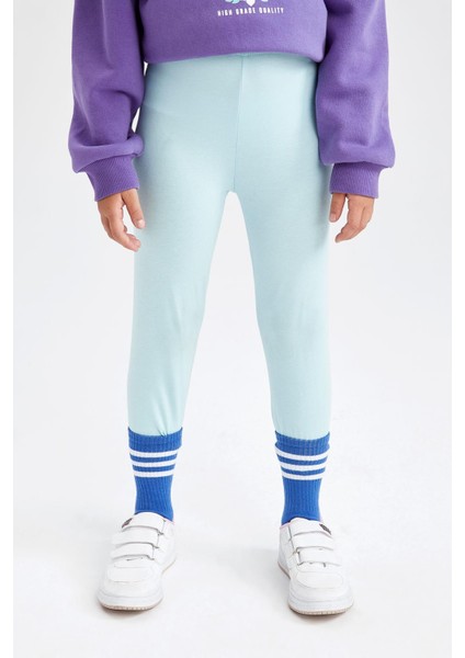 Kız Çocuk Slim Fit Basic Kapri Boy Tayt J0128A622SM modelleri