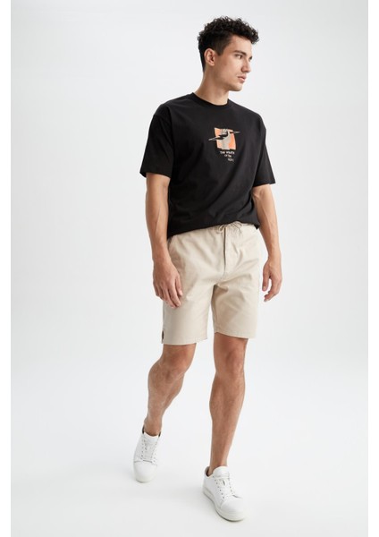 Slim Fit Beli Bağcıklı Şort X6818AZ22SM
