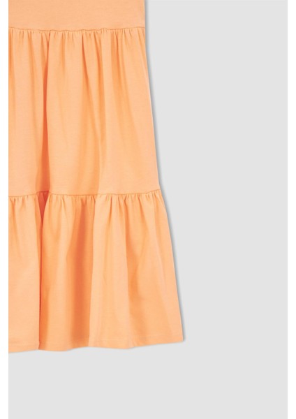 Kız Çocuk Regular Fit Bisiklet Yaka Kolsuz Pamuklu Elbise W7758A622SM fırsatları