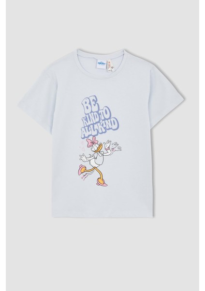 Kız Çocuk Mickey Mouse Kısa Kollu Pamuklu Tişört W8440A622SM