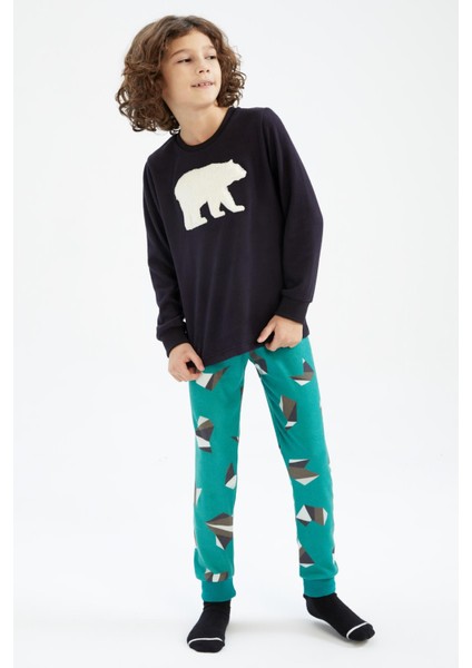Erkek Çocuk Regular Fit Termal Pijama Takımı Y6936A622CW
