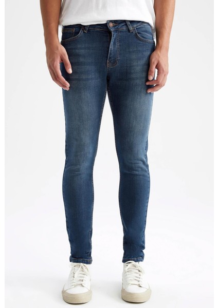Super Skinny Ekstra Dar Kalıp Normal Bel Ekstra Dar Paça Jean Pantolon Y1454AZ22AU