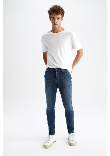 Super Skinny Ekstra Dar Kalıp Normal Bel Ekstra Dar Paça Jean Pantolon Y1454AZ22AU fiyatları