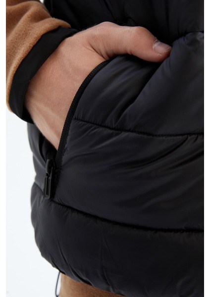 Fit Standart Fit Dik Yaka Ultra Hafif Cepli Puffer Şişme Yelek W7016AZ23SP