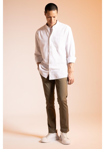 Slim Fit Chino Kanvas Pantolon W3012AZ23SP