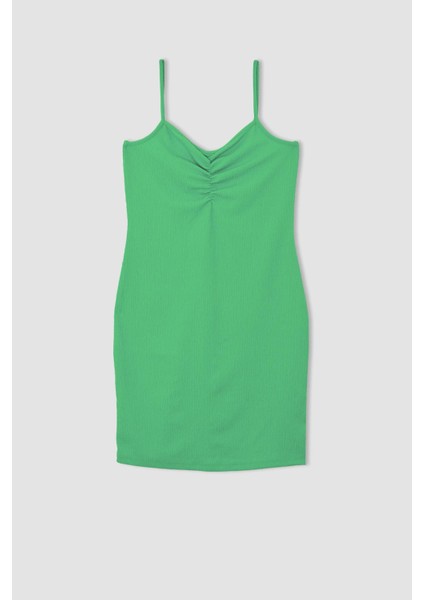 Bodycon Askılı Midi Örme Elbise Y3257AZ22SM fırsatları