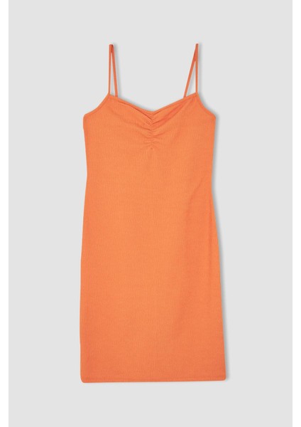 Bodycon Askılı Midi Örme Elbise Y3257AZ22SM indirimleri