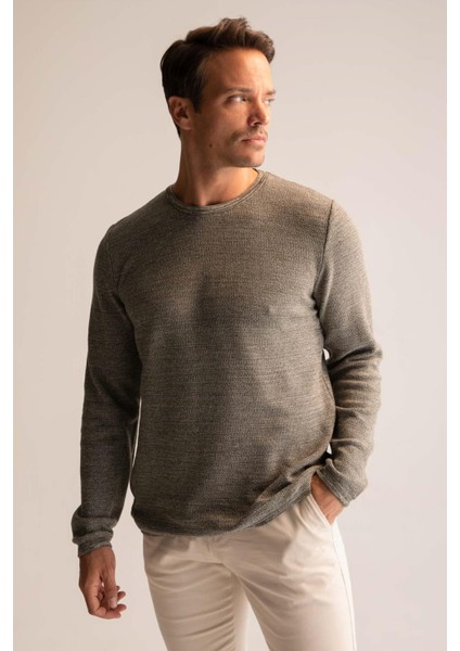 Regular Fit Bisiklet Yaka Triko Kazak Y0605AZ22AU