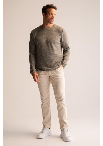 Regular Fit Bisiklet Yaka Triko Kazak Y0605AZ22AU fiyatları