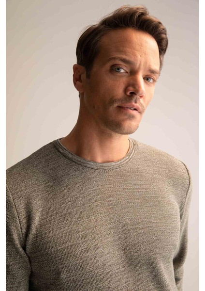 Regular Fit Bisiklet Yaka Triko Kazak Y0605AZ22AU indirimleri