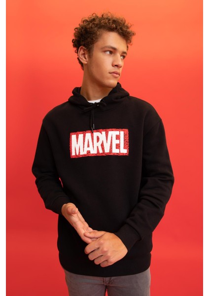 Marvel Boxy Fit Kapüşonlu İçi Yumuşak Tüylü Sweatshirt Y0353AZ22AU modelleri