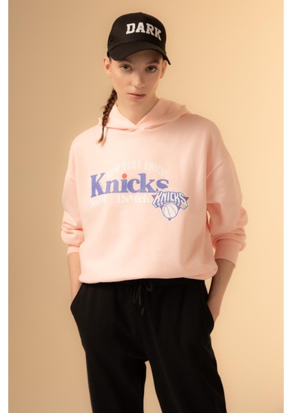 DeFactoFit NBA New York Knicks Kapüşonlu Sweatshirt Z2300AZ22WN