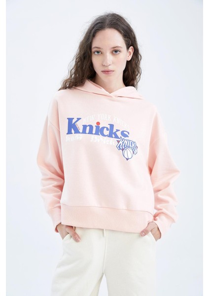 DeFactoFit NBA New York Knicks Kapüşonlu Sweatshirt Z2300AZ22WN