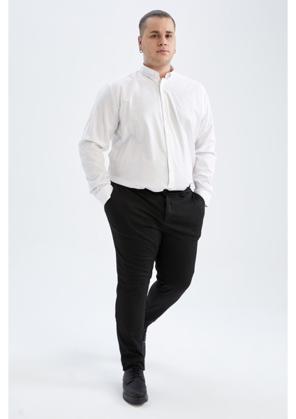 Modern Fit Dokulu Uzun Kollu Gömlek R4352AZ22AU